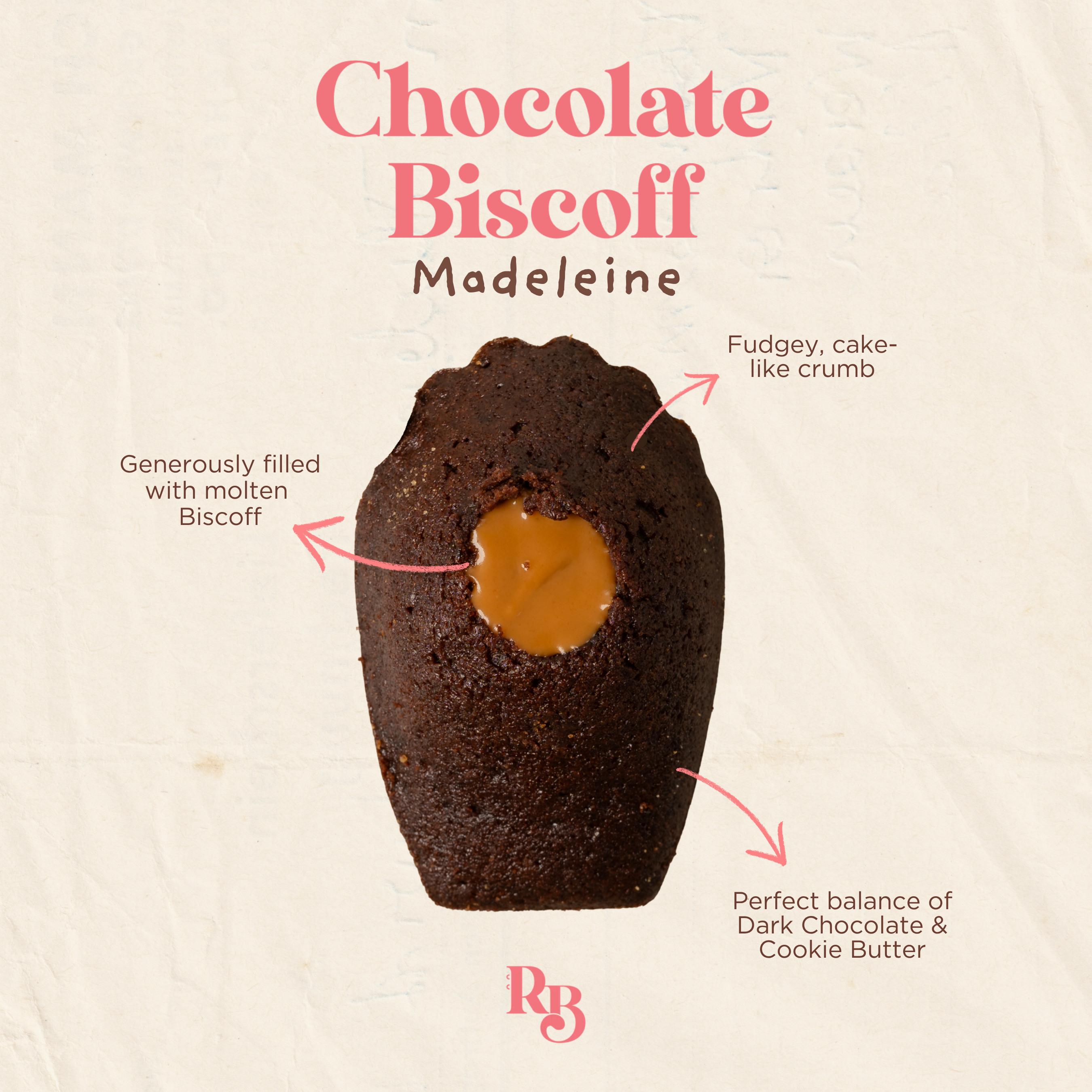 Chocolate Biscoff Madeleine