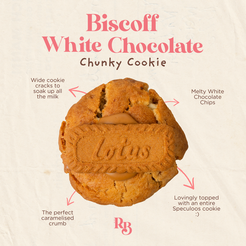 Biscoff White Chocolate Chunky Cookie | Rejoice Bakes